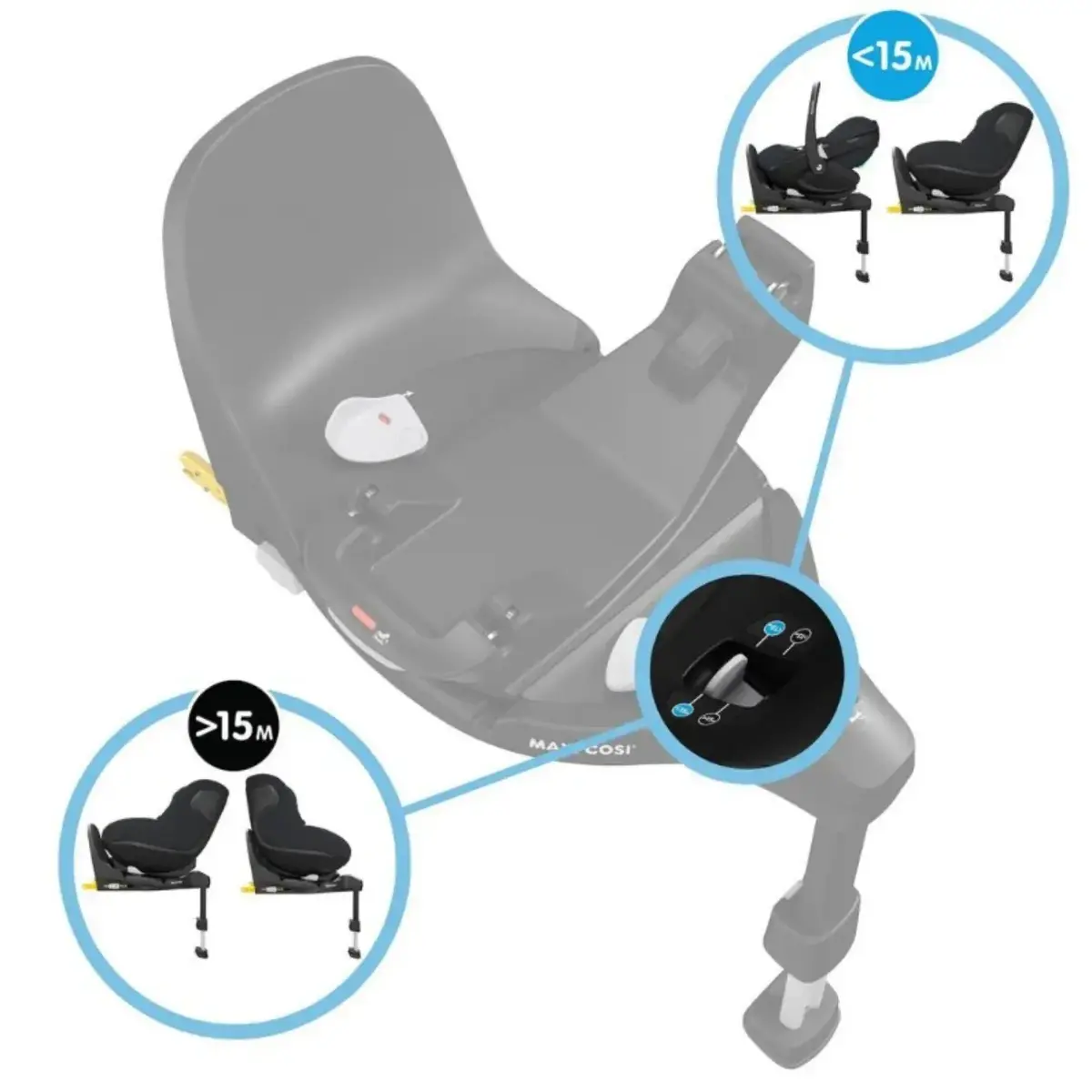 Maxi-Cosi Pearl 360 SlideTech Oto Koltuğu 0-18 Kg Authentic Graphite