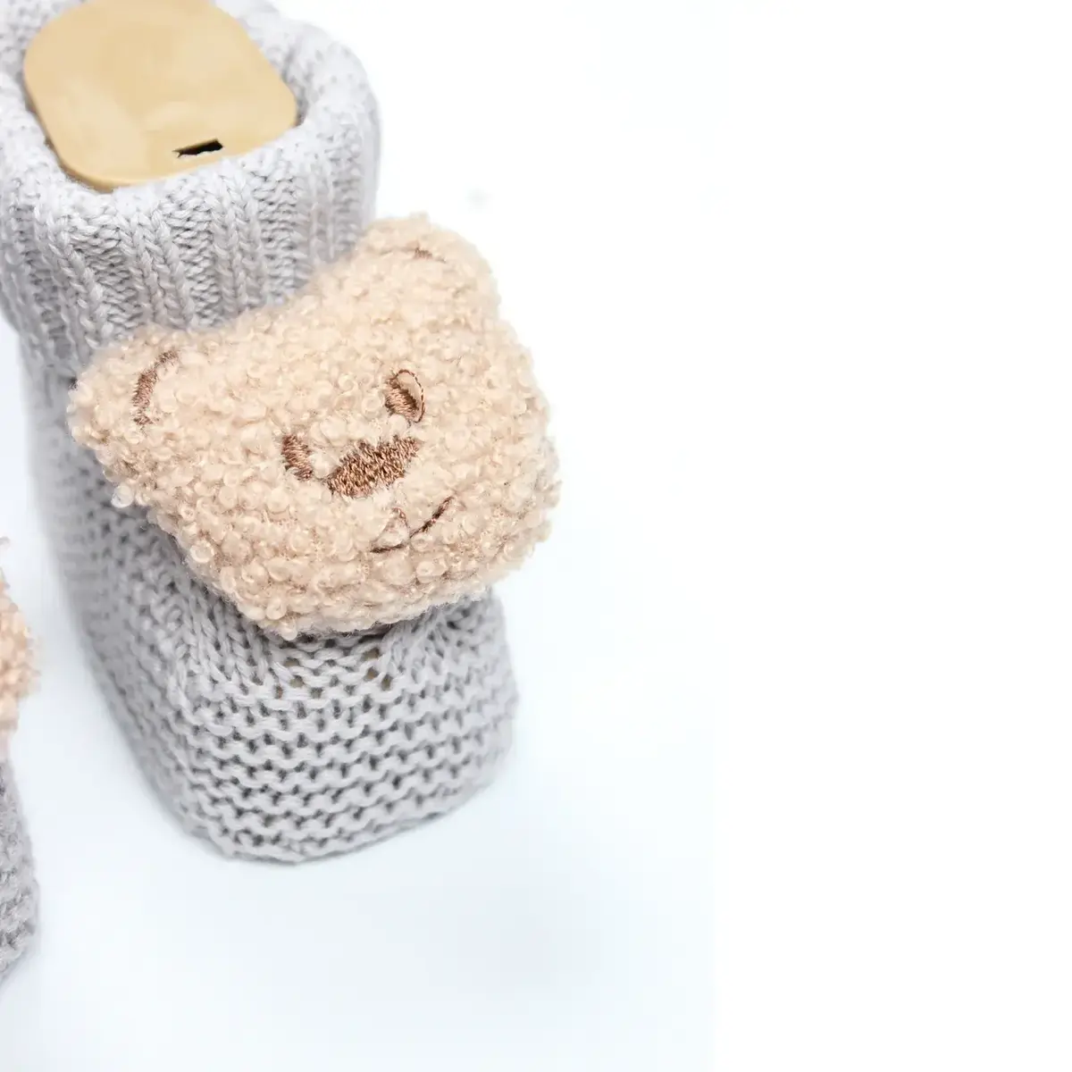 Bistyle Patik Triko Seperatörlü Aksesuarlı Gri