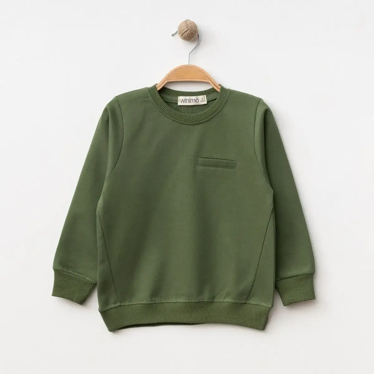 Winimo Sweatshirt Parçalı Basic Haki