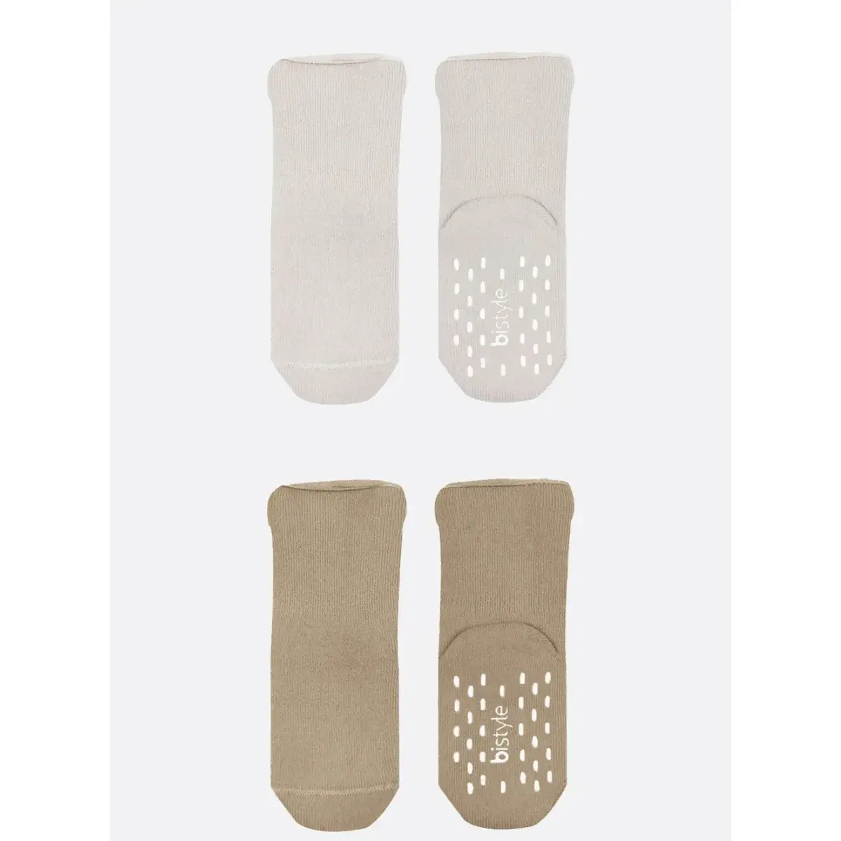 Bistyle Çorap Soket Havlu 2li Kaymaz Basic Girl Natural - Bej