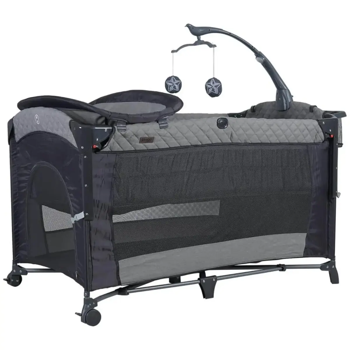 Prego 8040 Miami Premium Anne Yanı Oyun Parkı 70x120 cm Gri