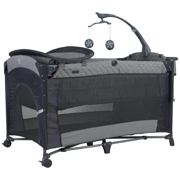 Prego 8040 Miami Premium Anne Yanı Oyun Parkı 70x120 cm Gri