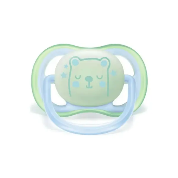 Philips Avent SCF376/11 Ultra Air Karanlıkta Parlar Silikon Emzik 0-6 Ay Erkek Mavi
