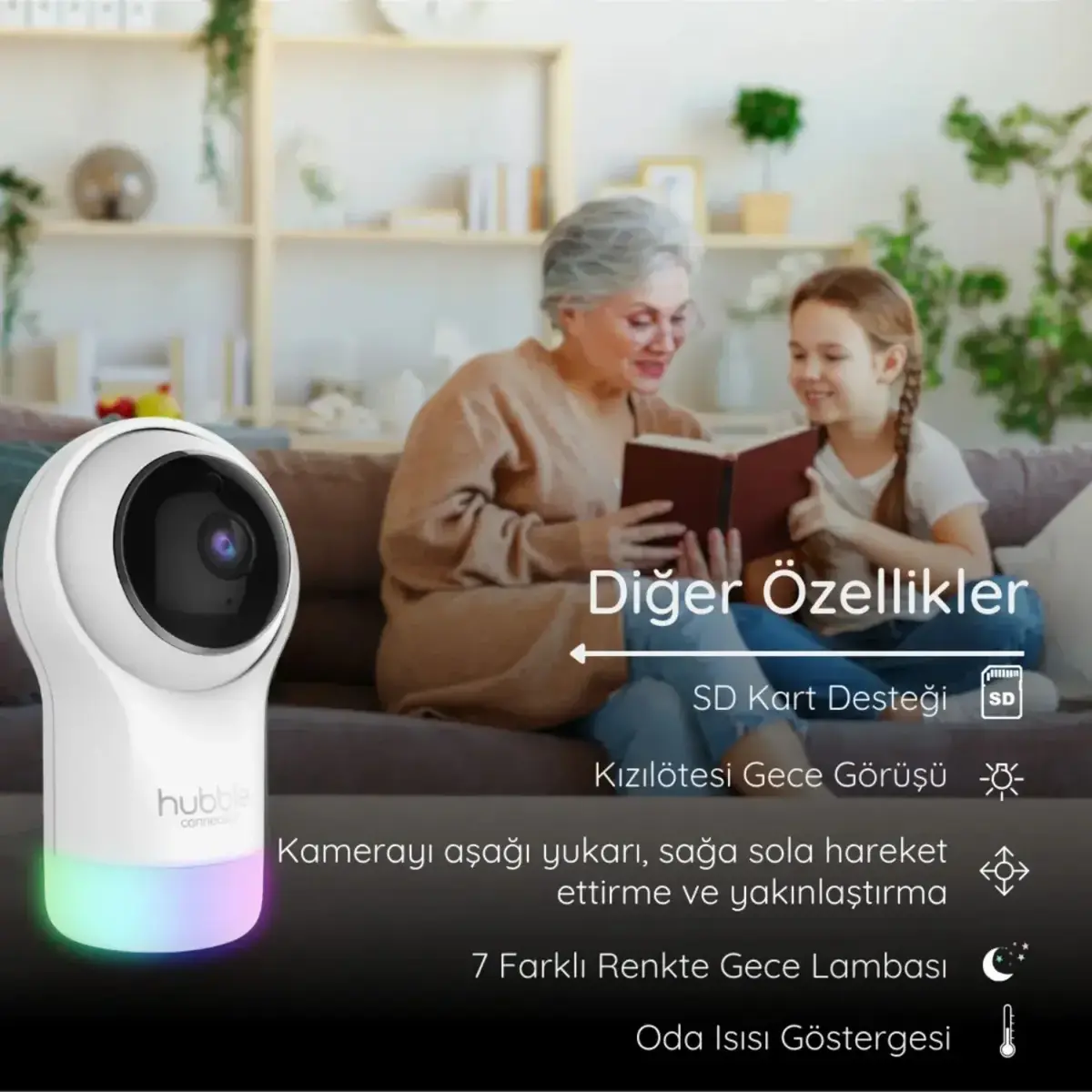 Hubble Glow Full HD Wifi Bebek Kamerası