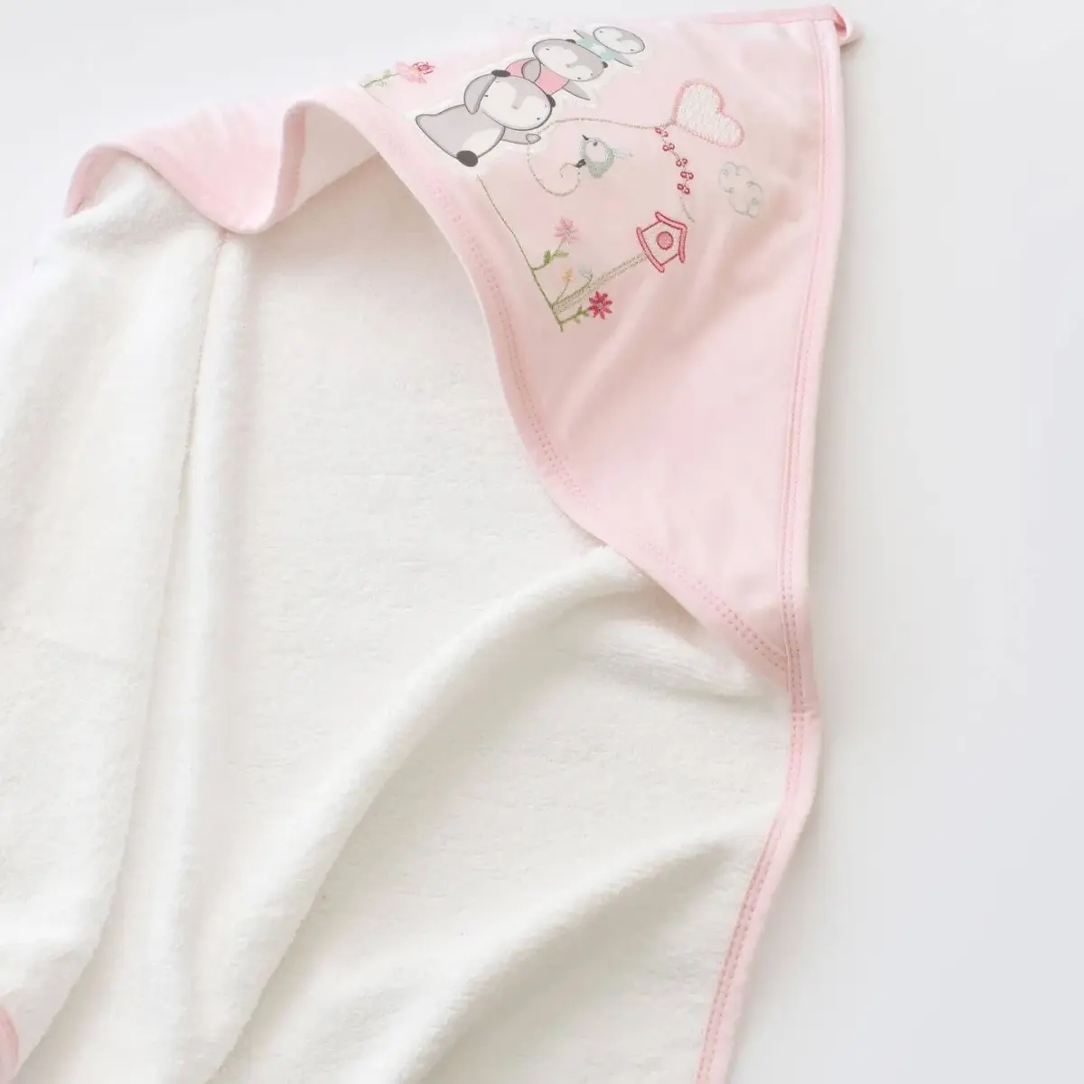 Bibaby Havlu Cute Penguin Ekru - Pembe