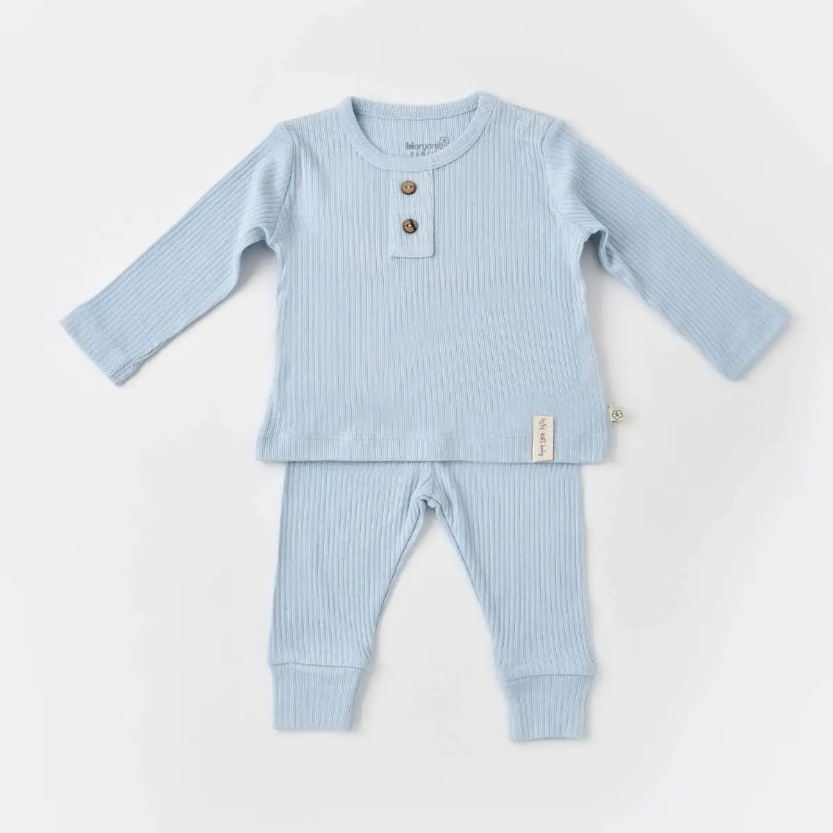 Bibaby Organik 2li Takım Soft Modal Mavi Bibaby Organik 2li Takım Soft Modal Mavi