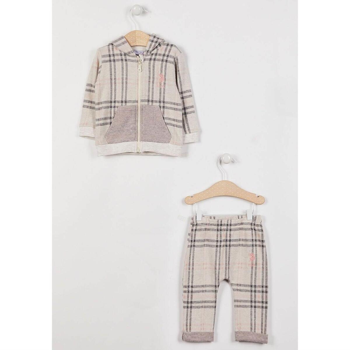 U.S. Polo 2li Takım Uzun Kol Krem Melanj