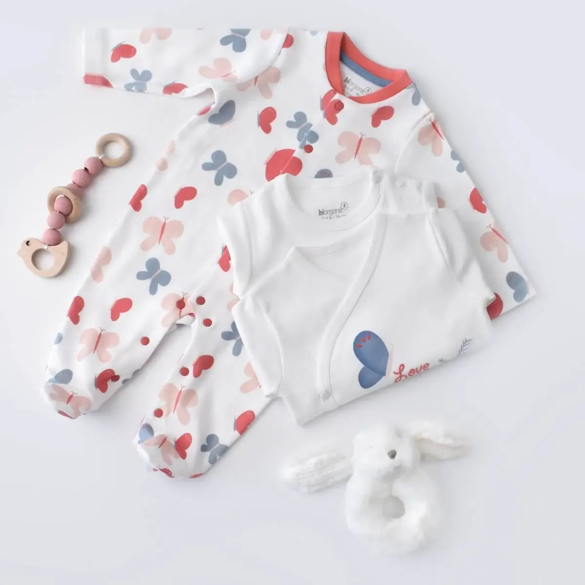 Bibaby Organik Hastane Çıkışı 10lu Wild Flowers Coral
