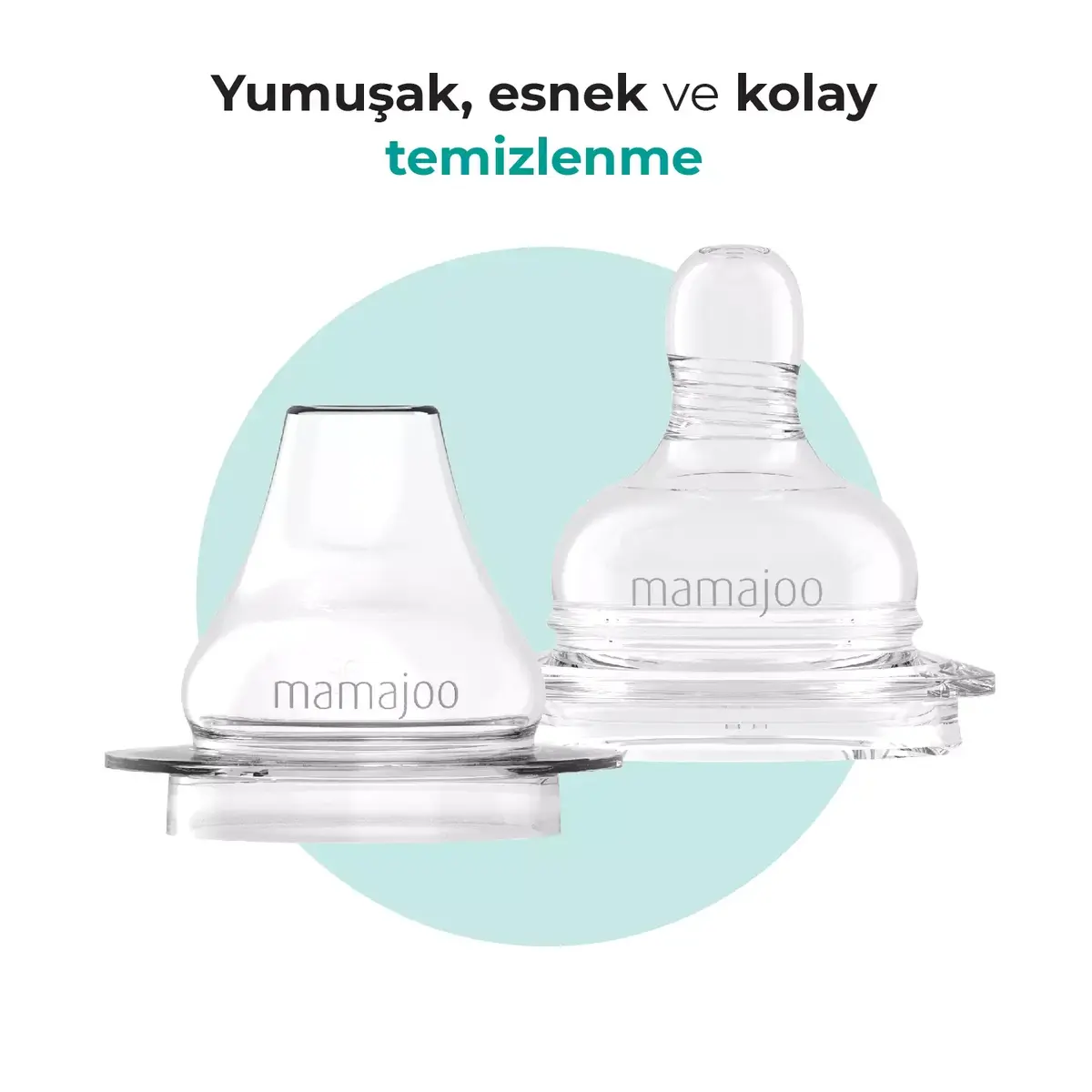 Mamajoo Kulplu Eğitici Biberon 160 ml & Anti-Kolik Silikon Bardak Ucu 6 Ay+ 