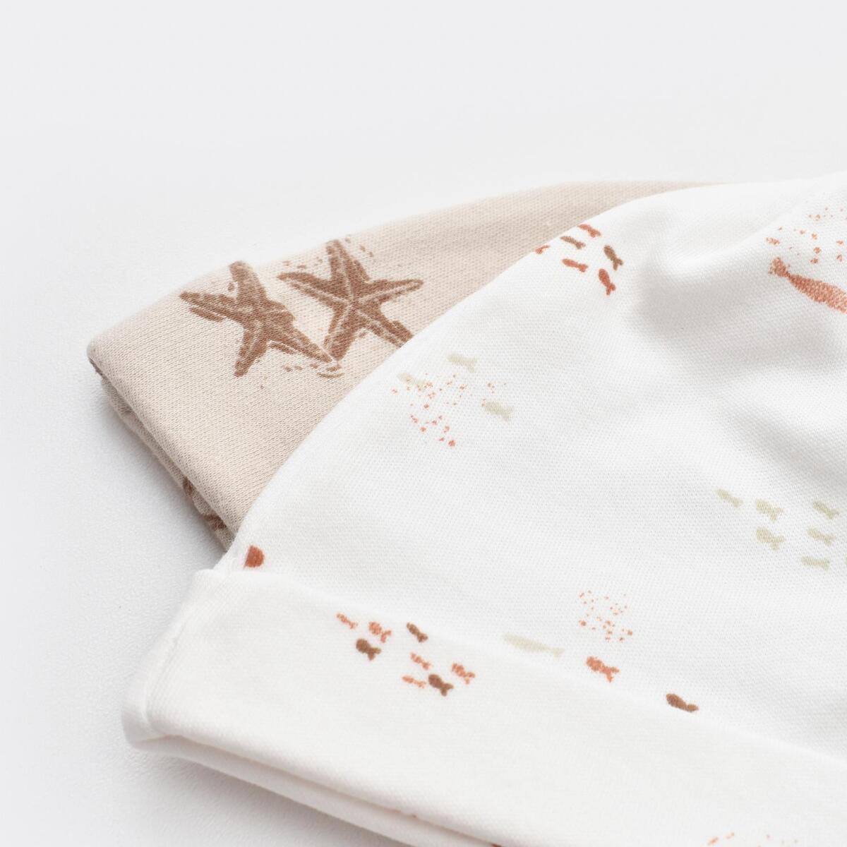 Bibaby Organik Şapka 2li Magic Starfish Latte