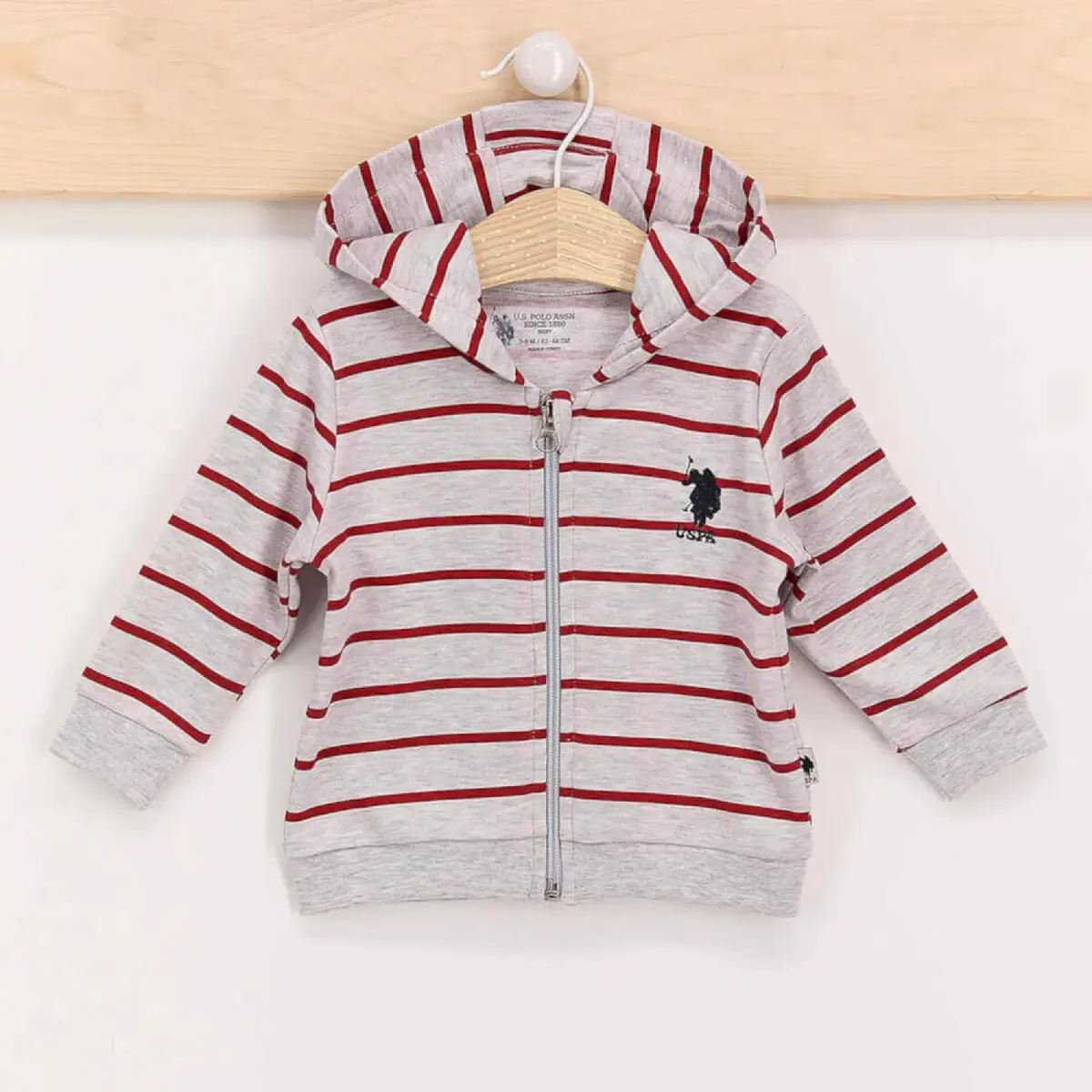 U.S. Polo Hırka Kapüşonlu Kar Melanj