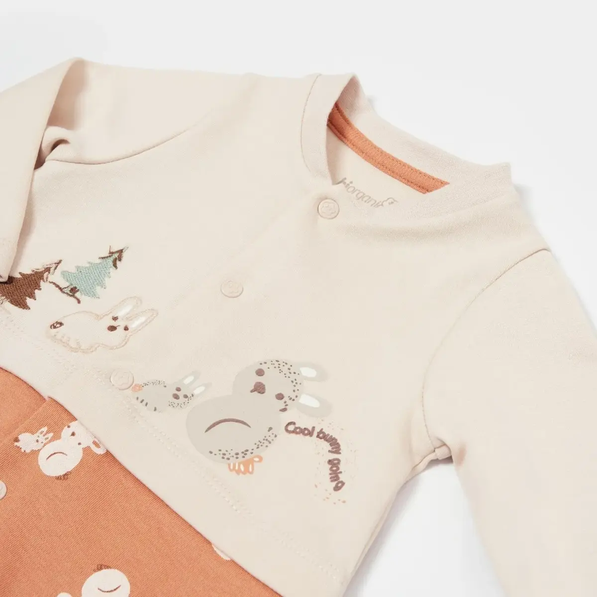 Bibaby Organik Tulum Cool Lines Bunny Bej - Hardal