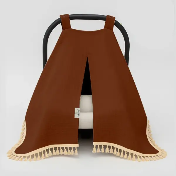 Bistyle Müslin Puset Yüz Örtüsü Püsküllü Kiremit