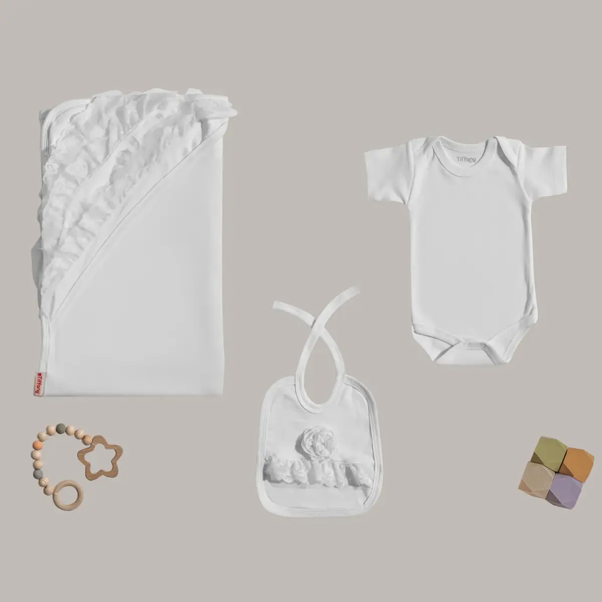 Tiffany Hastane Çıkışı 10lu Güpürlü Basic Theme Beyaz