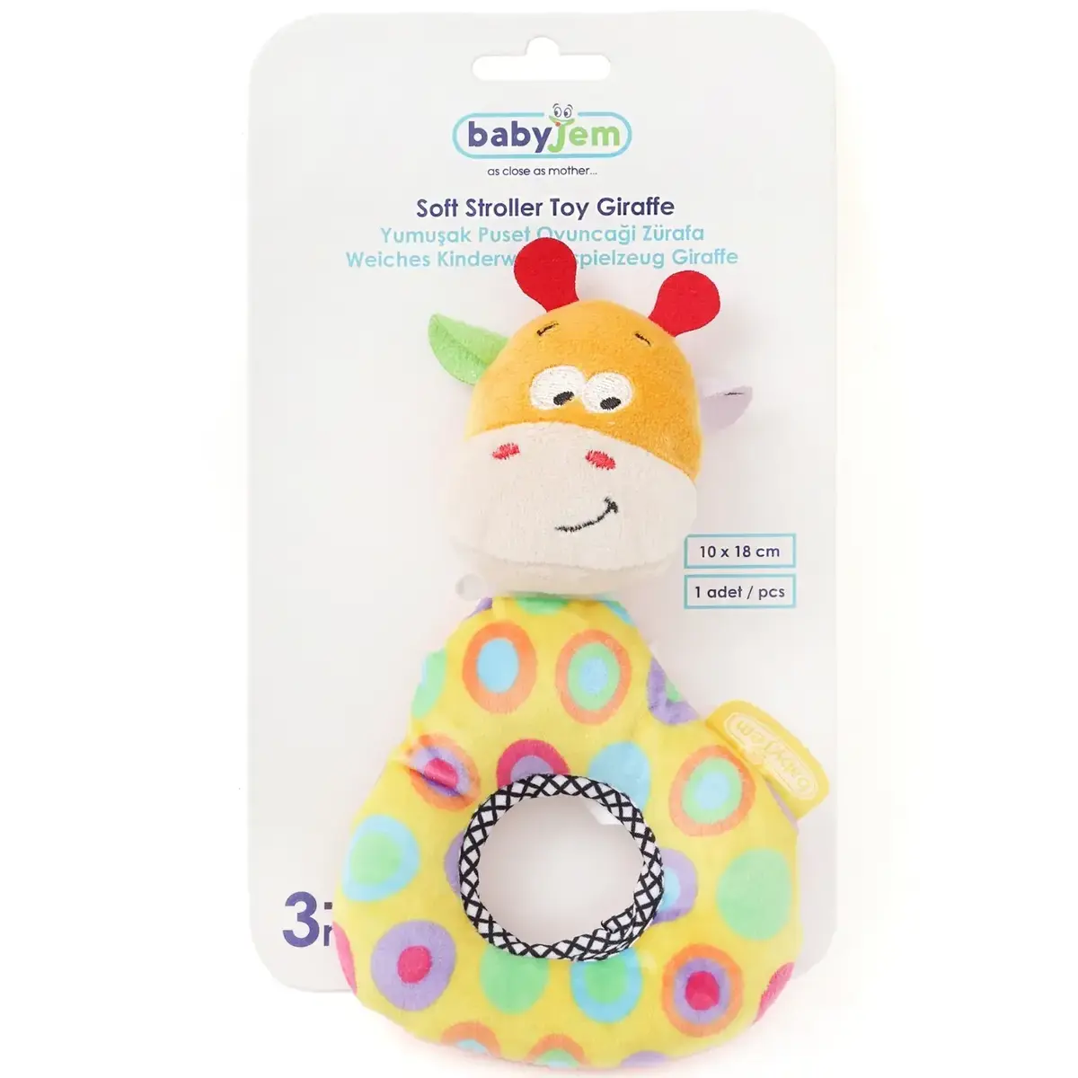 Babyjem Desenli Yumuşak Sarı Zürafa