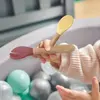 OiOi Mama Kaşığı + Çatal - Mineral Blue / Aqua Green