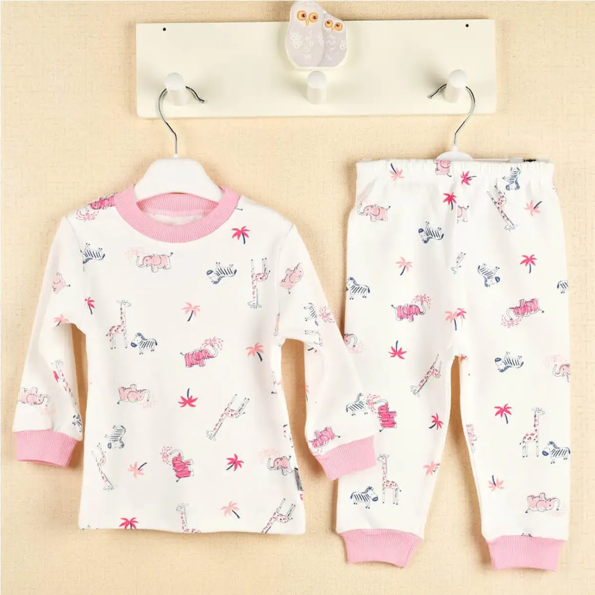Rany Baby Kids Pijama Takımı Safari Pembe Rany Baby Kids Pijama Takımı Safari Pembe