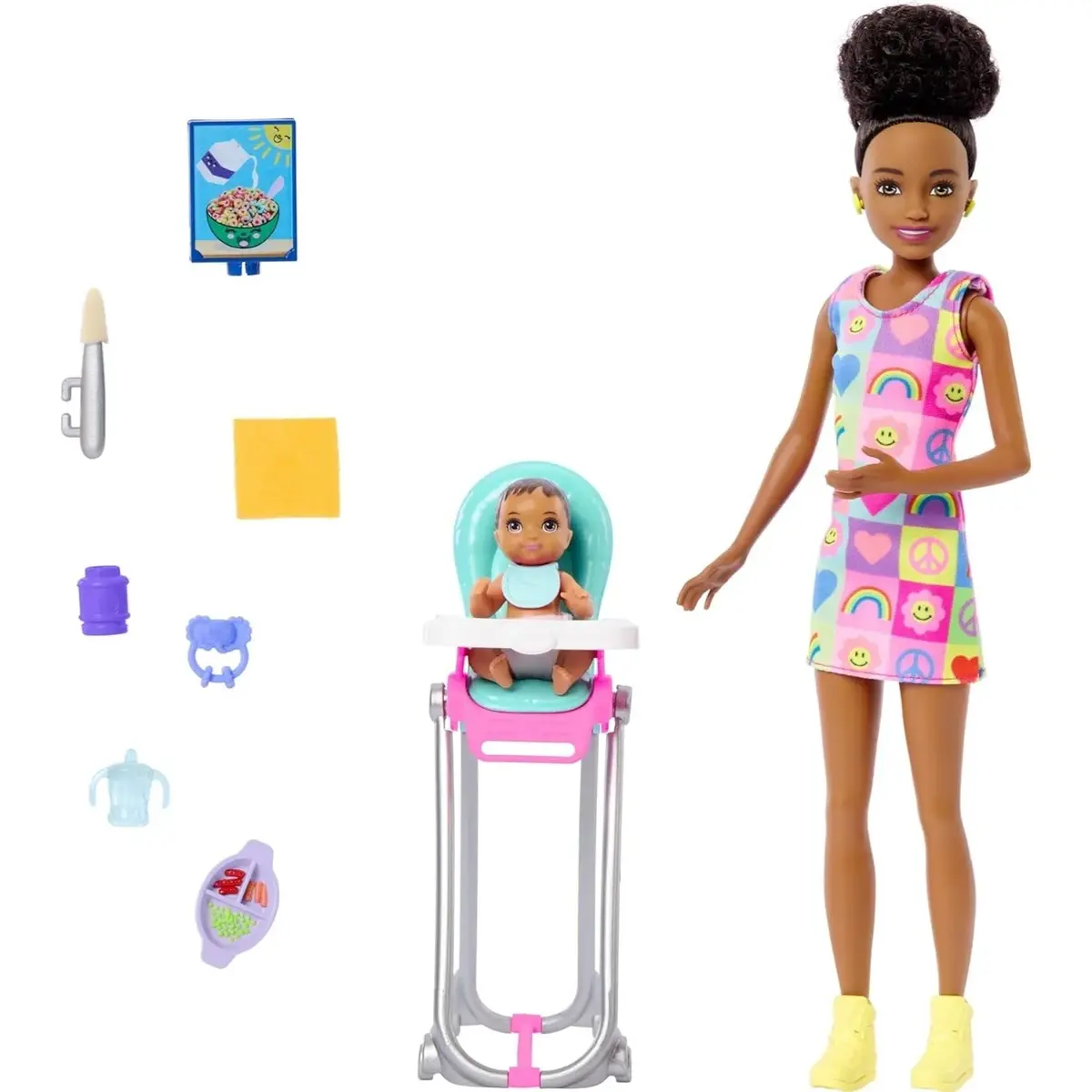 Barbie Bebek Bakıcısı Bebeği ve Aksesuarları Oyun Seti