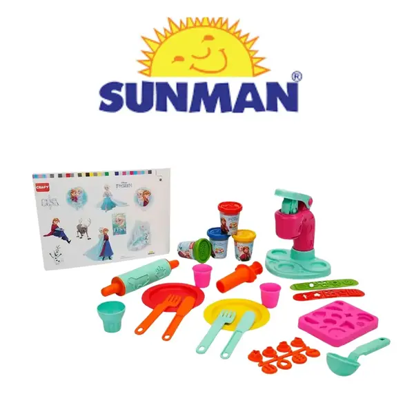 Crafy Frozen Dondurma Fabrikası Oyun Hamuru Seti 200 g 29 Parça