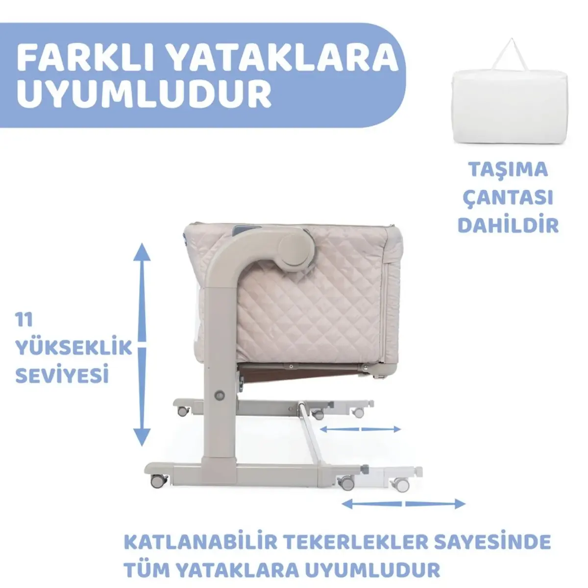 Chicco Next2me Forever Anne Yanı Beşik Sand