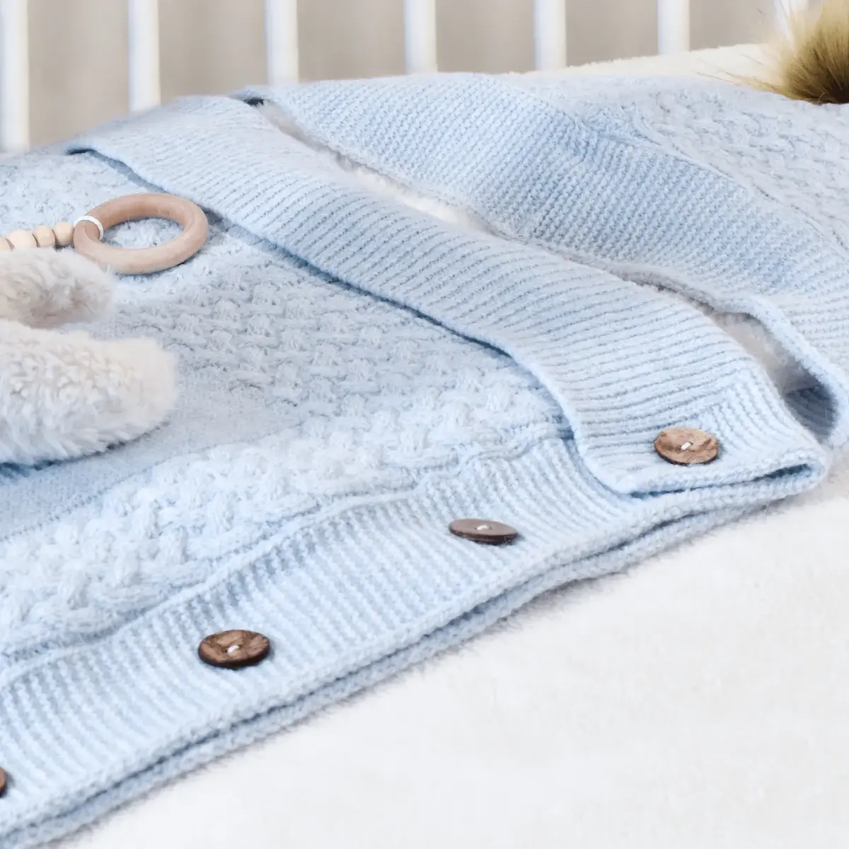 Bibaby Kundak Triko Elegance Mavi