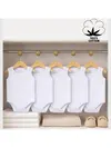Angelto'uch Pamuklu Body Askılı Penye Beyaz 5'li Set Unisex