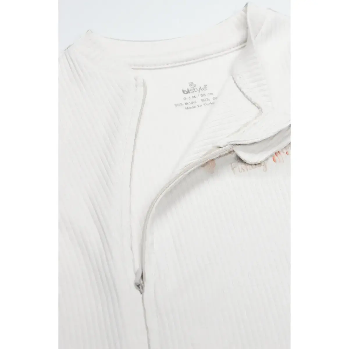 Bistyle Tulum Fermuarlı Modal Lovely Fishing Ekru