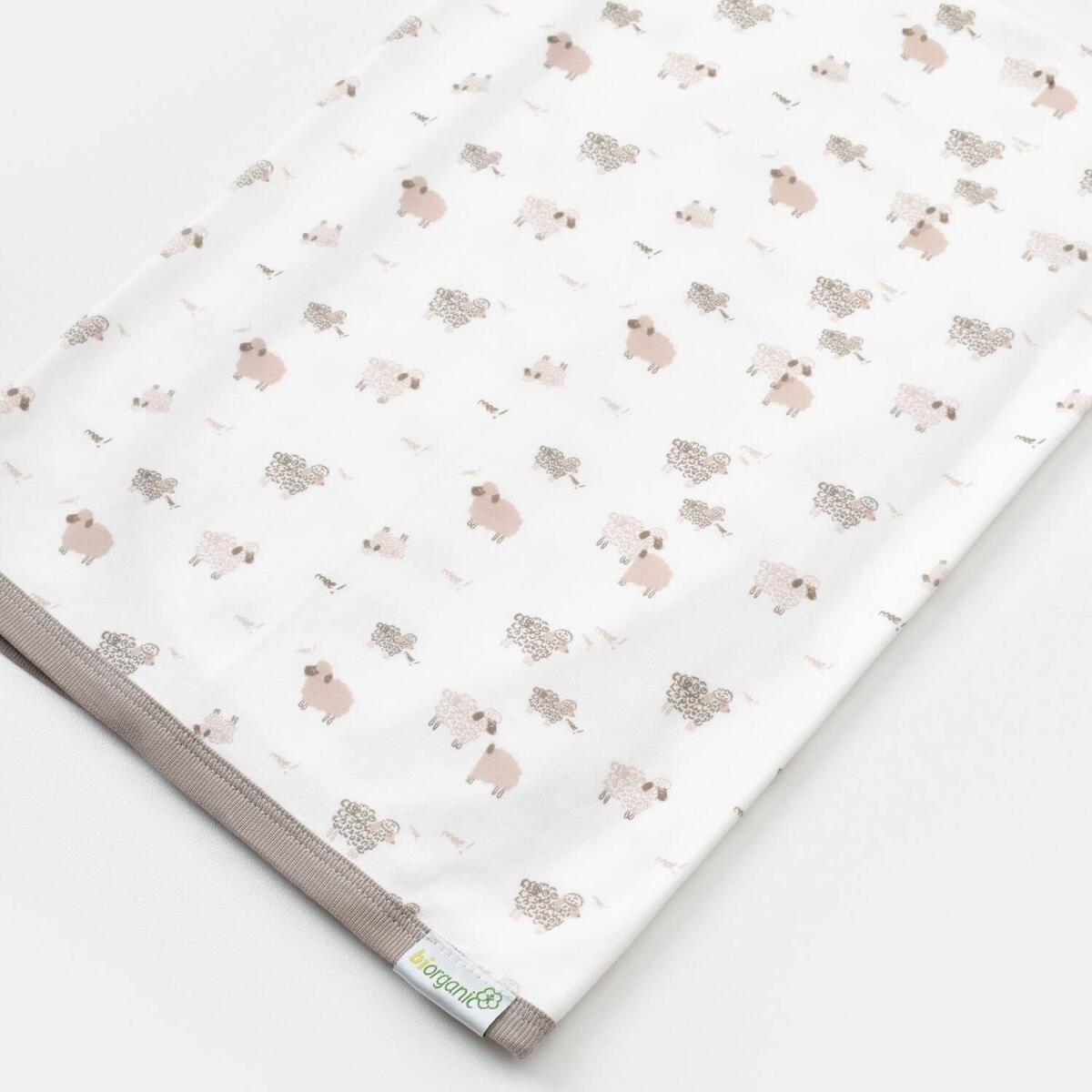 Bibaby Organik Zıbın Takımı Battaniyeli Tüllü Curly Sheep Bej