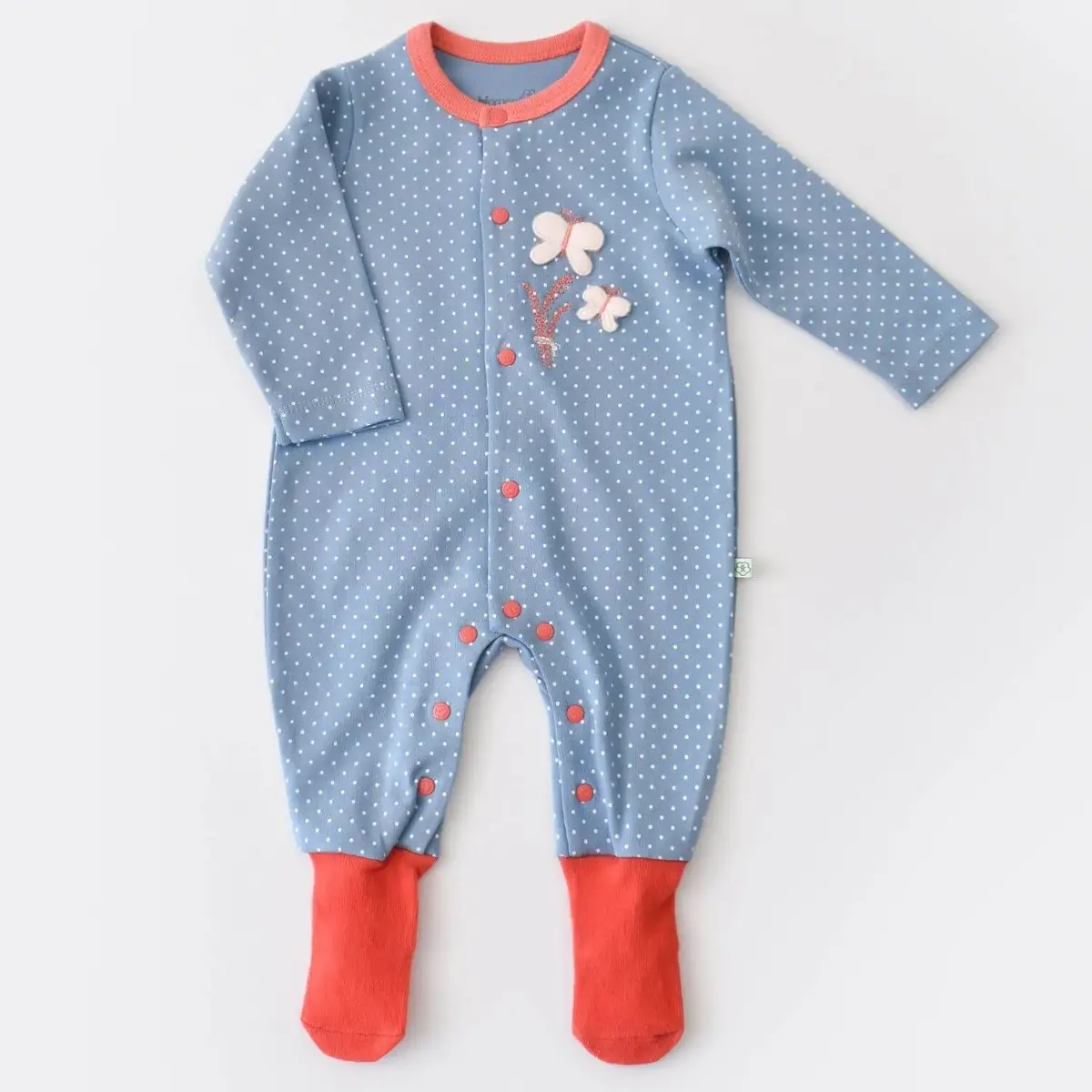 Bibaby Organik Tulum Wild Flowers Spring Blue