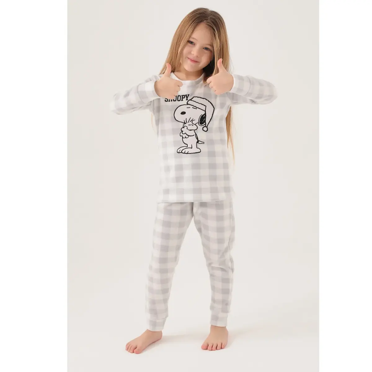Snoopy Pijama Takımı Gri