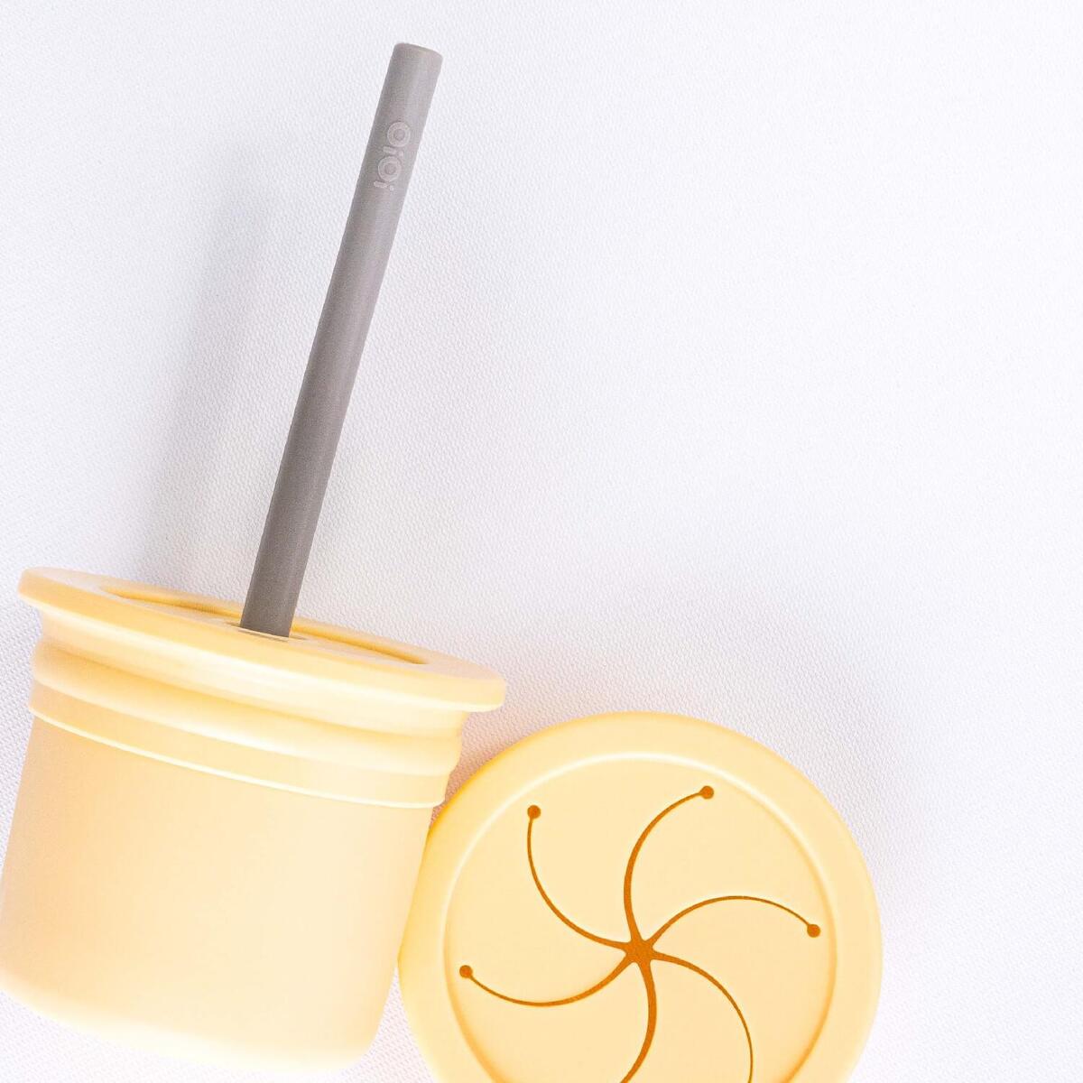 OiOi Ham+Hüp Atıştırma Seti 4lü Mellow Yellow - Powder Grey