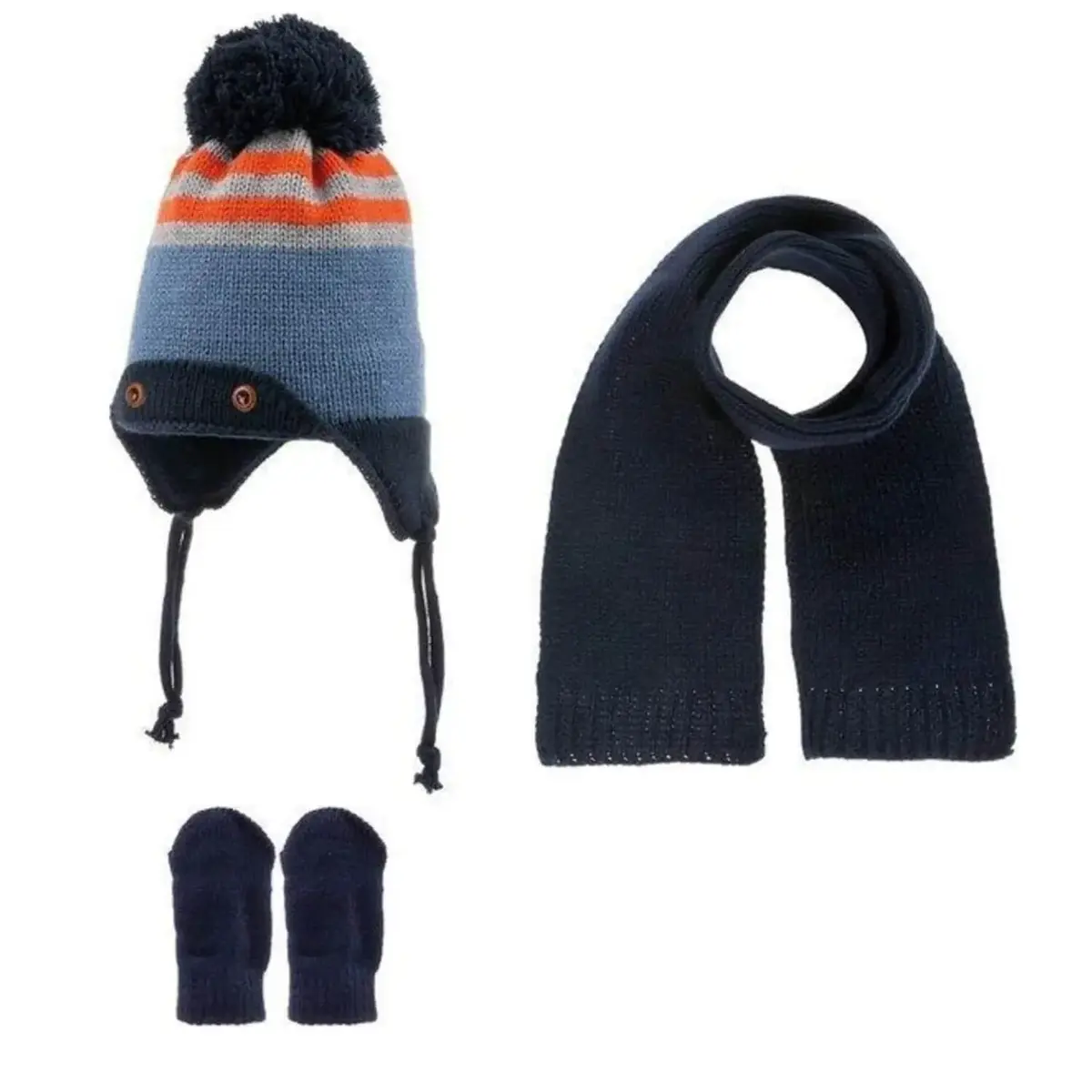 Kitti Atkı Bere Eldiven Takım Lacivert Kitti Atkı Bere Eldiven Takım Lacivert