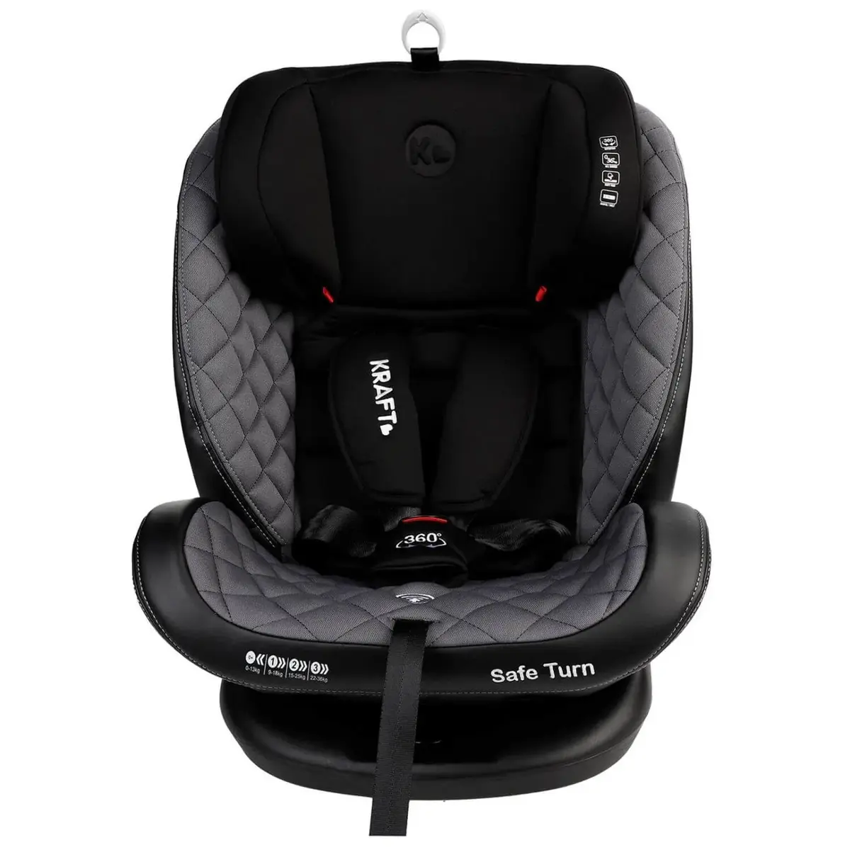 Kraft Safe Turn Oto Koltuğu 0-36 Kg Black Grey