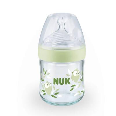 Nuk Nature Sense Isı Göstergeli Cam Biberon 120 ml Yeşil