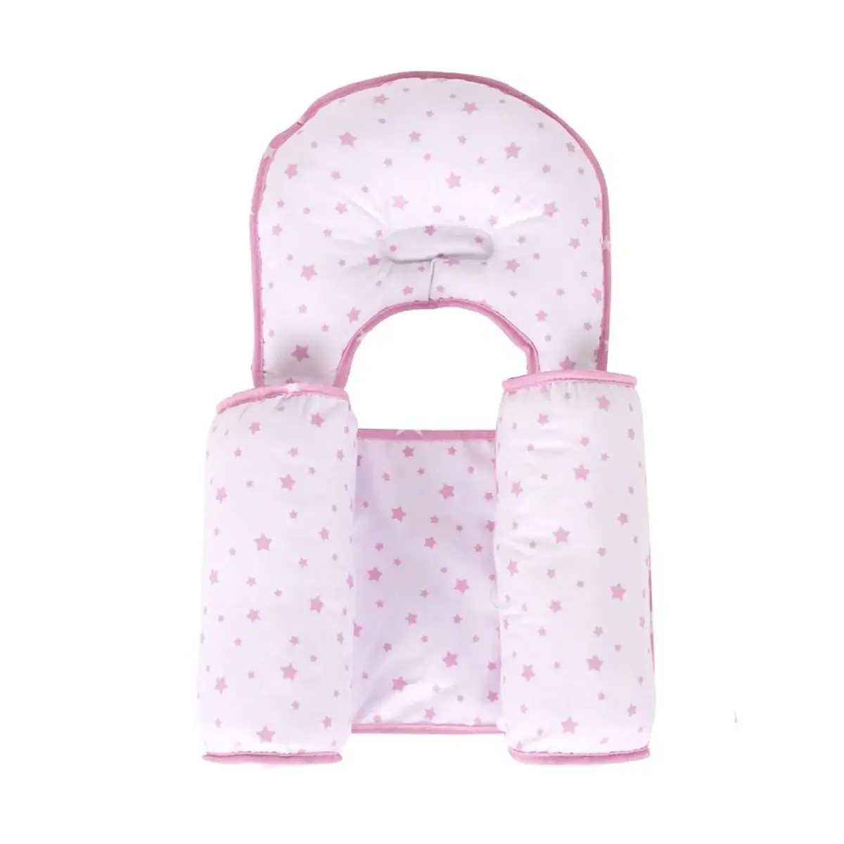 Sevi Bebe Kafa Şekillendirici Yastık ve Yan Yatış Yastığı Pembe Yıldız Sevi Bebe Kafa Şekillendirici Yastık ve Yan Yatış Yastığı Pembe Yıldız