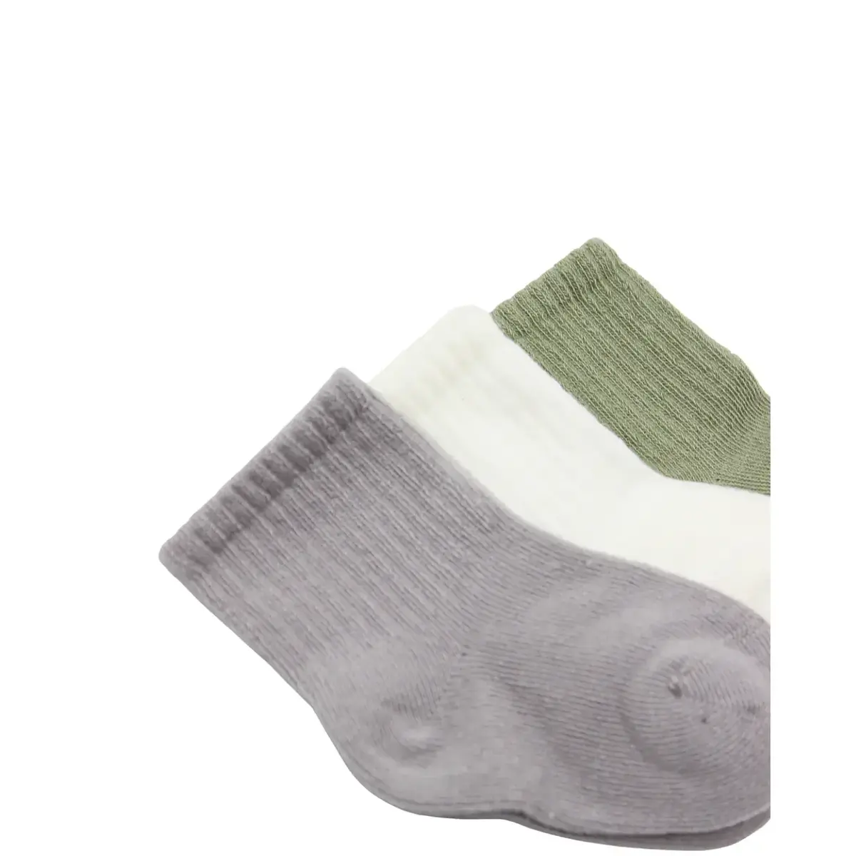 Bistyle Çorap Soket 3lü Penye Koala Boy Gri - Ekru - Nil