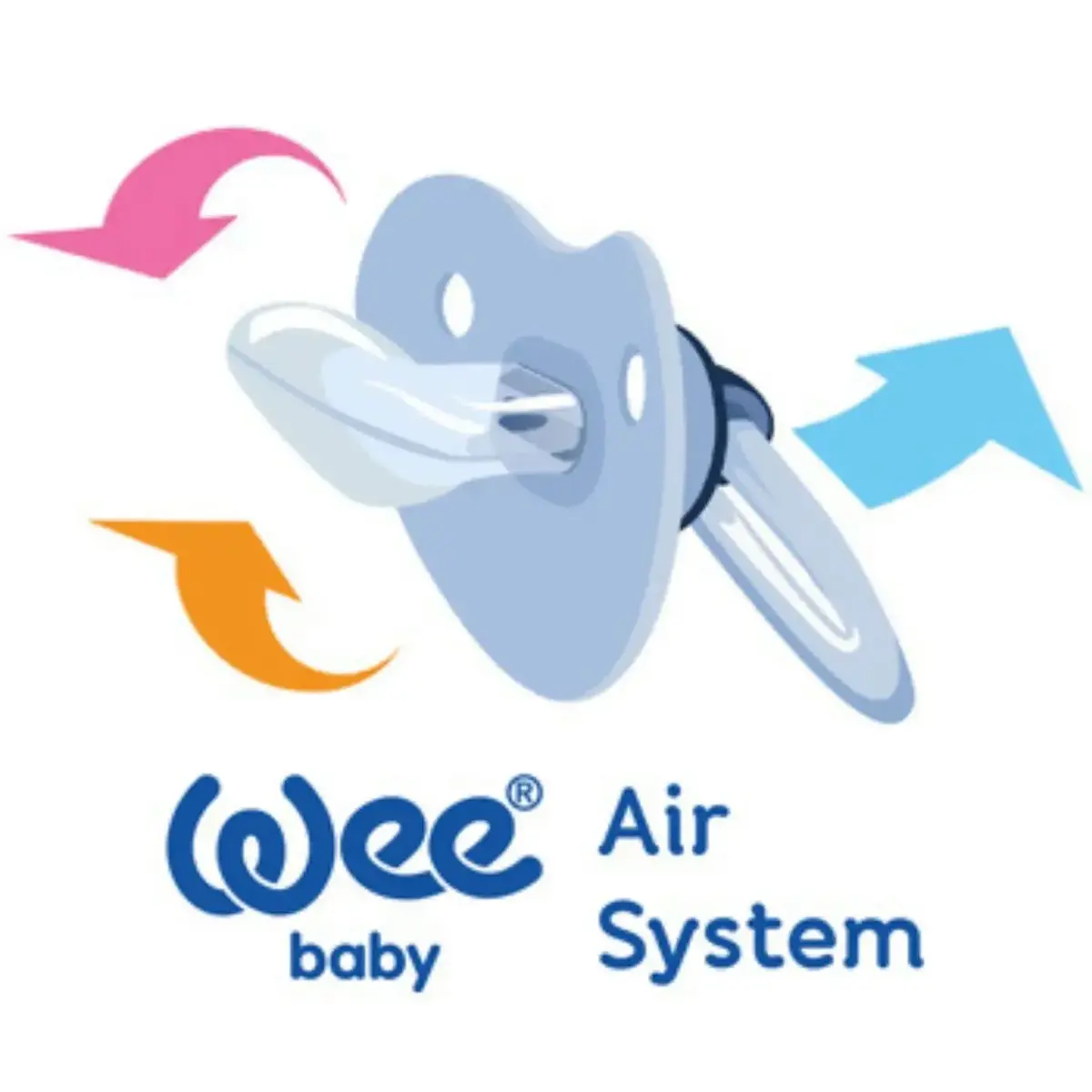 Wee Baby Şeffaf Desenli Damaklı Silikon Emzik 18+ Ay