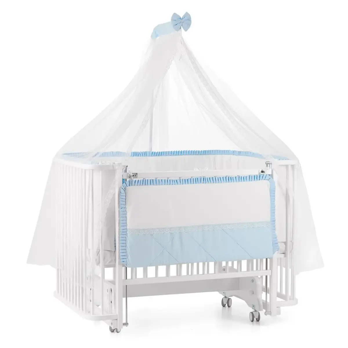 Meltem Smart Bambino Beşik 70x110 cm Beyaz Mavi