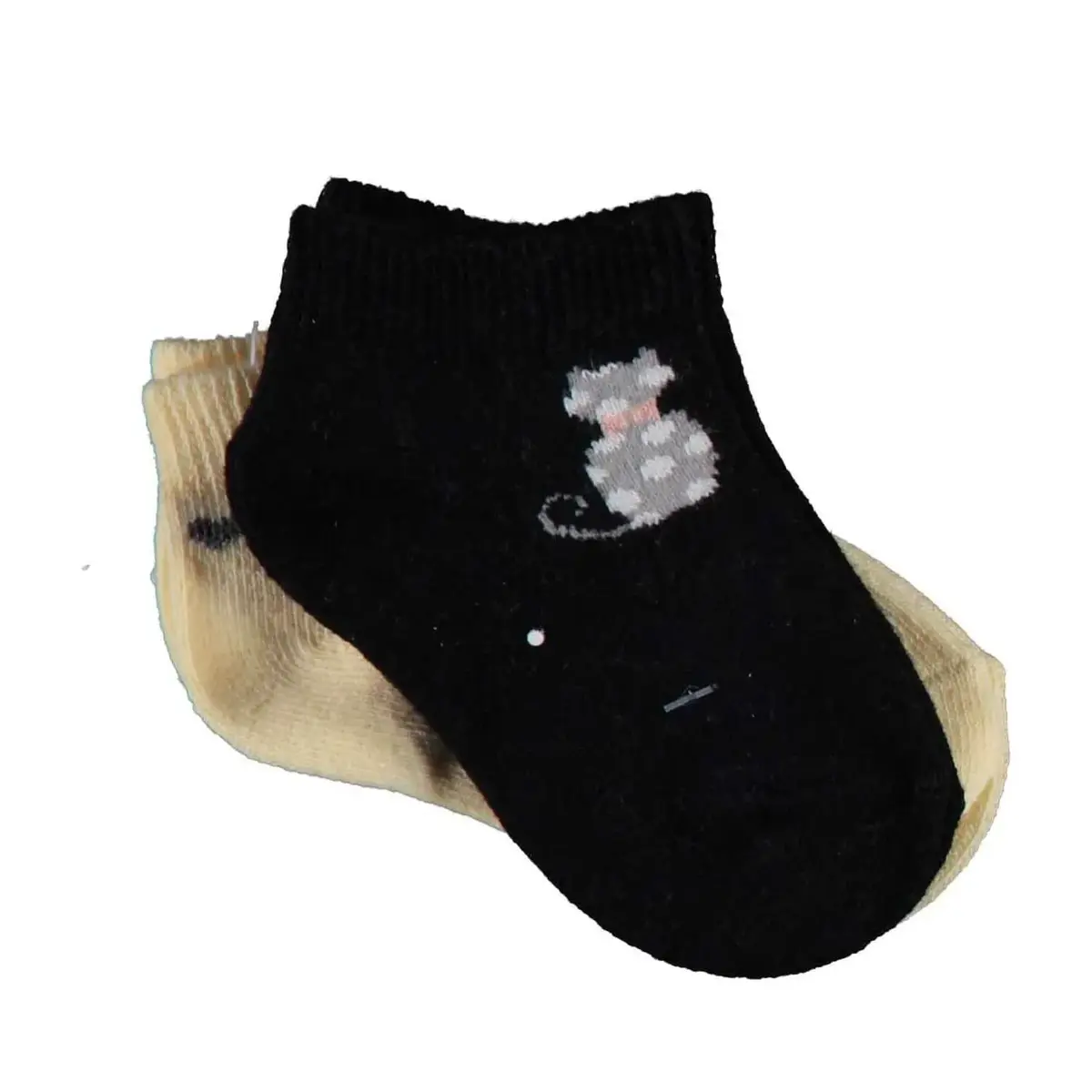 Bibaby Organik Çorap Soket 2li Cat Sarı - Siyah Bibaby Organik Çorap Soket 2li Cat Sarı - Siyah