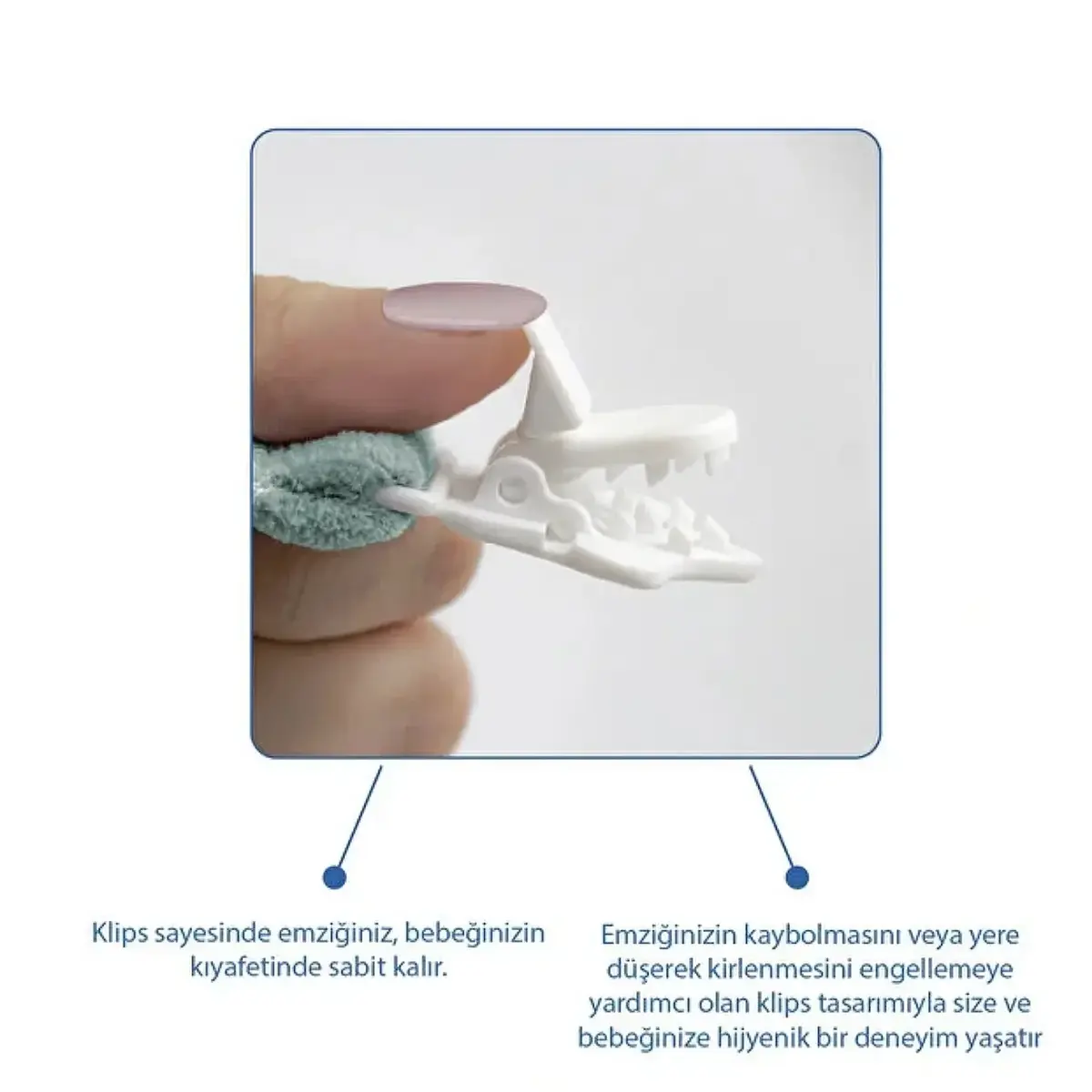Babyjem Emzik Tutacağı Damla Desen Yeşil