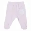 Bibaby Organik Pantolon Patikli Rabbit Girl Ekru - Pembe