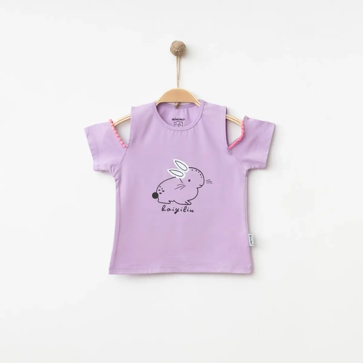 Winimo T-Shirt Tavşan Baskılı Lila