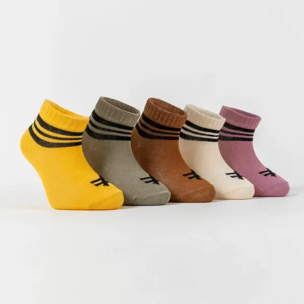 Moi Noi Çorap Soket 5li Çok Renkli