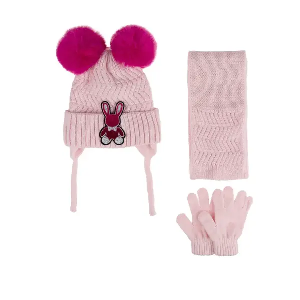 Kitti Eldiven Atkı Bere Takım 1-4Yaş Soft Pembe Asortili