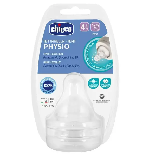 Chicco P5 Antikolik Biberon Emziği Hızlı Akış 4+ Ay 2'li