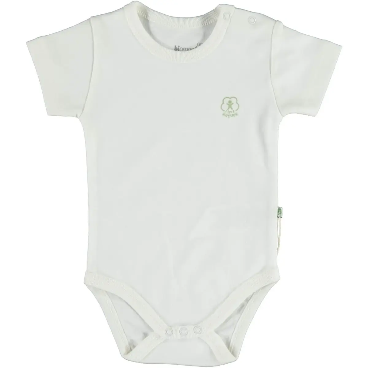 Bibaby Organik Body Kısa Kol Basic Nature Ekru