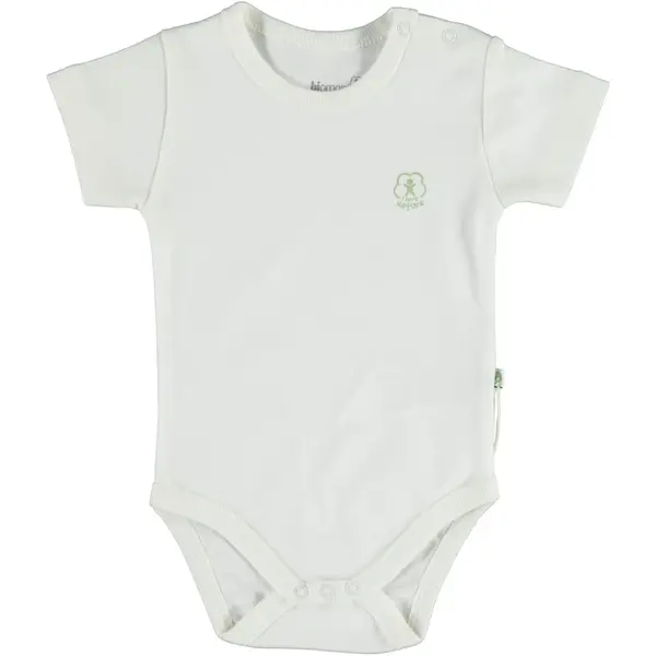 Bibaby Organik Body Kısa Kol Basic Nature Ekru