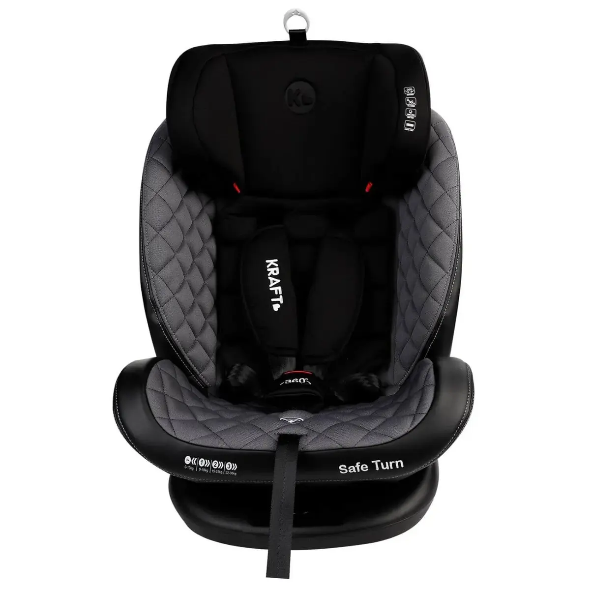 Kraft Safe Turn Oto Koltuğu 0-36 Kg Black Grey