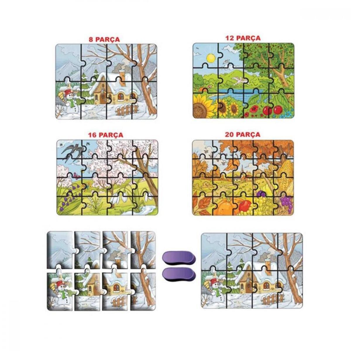 Mevsimler Süper Renkli Puzzle