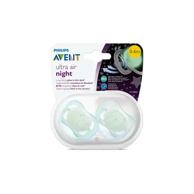 Philips Avent SCF376/11 Ultra Air Karanlıkta Parlar Silikon Emzik 0-6 Ay Erkek Mavi